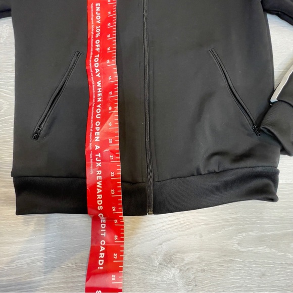 Unisex Adidas Black Track Jacket blokecore athletic sport workout zippers unisex - Picture 7 of 9